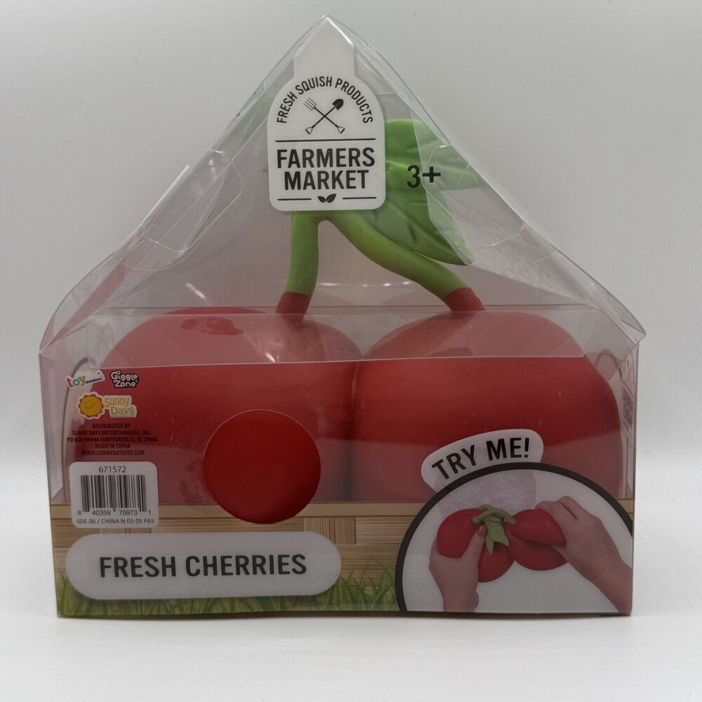 Sunny Days - Farmer's Market: Fresh Cherries Viral Squishy Sensory Toy